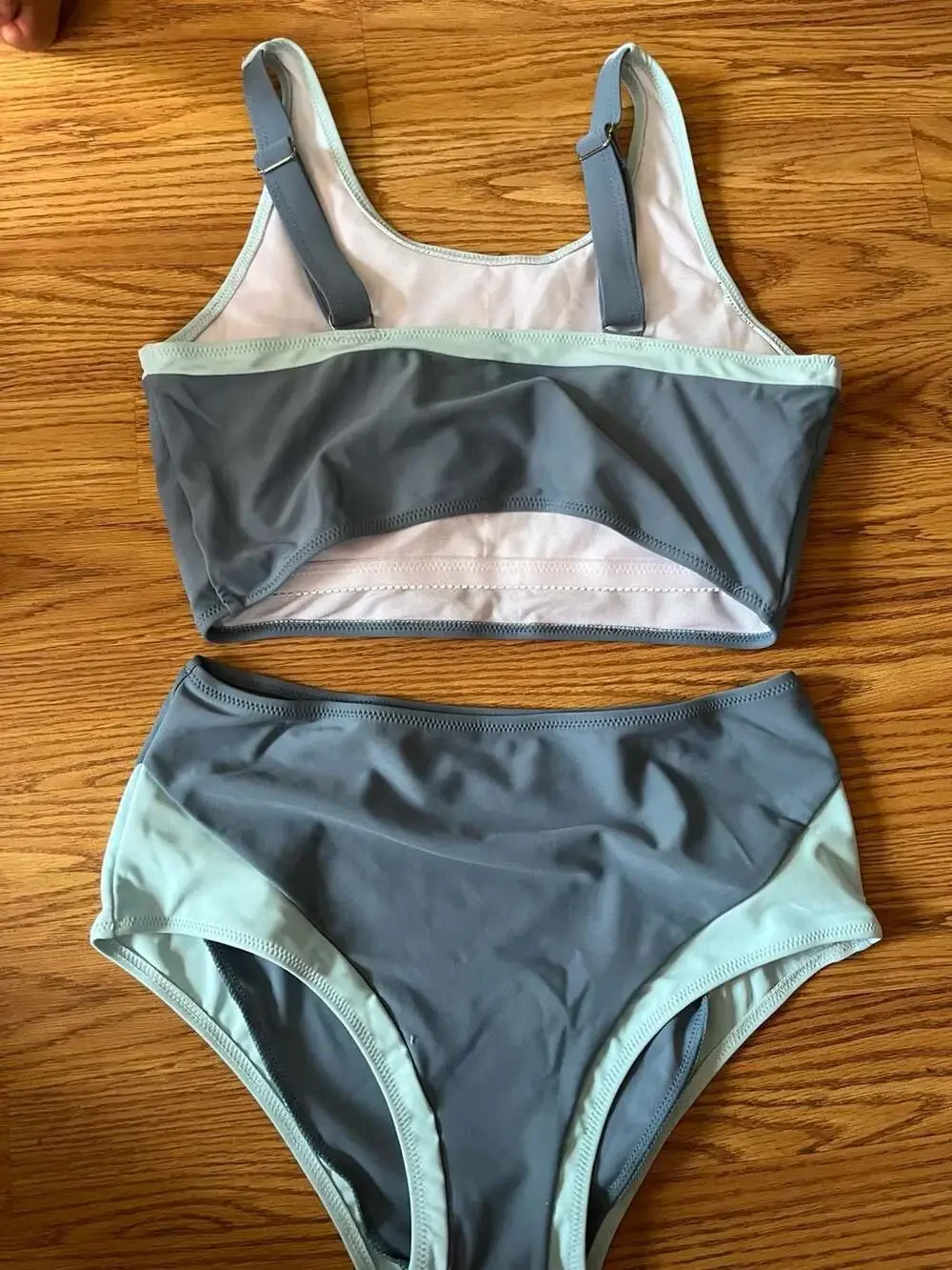 Kids4ever Colorblock High Waisted Two-Piece Bikini Set